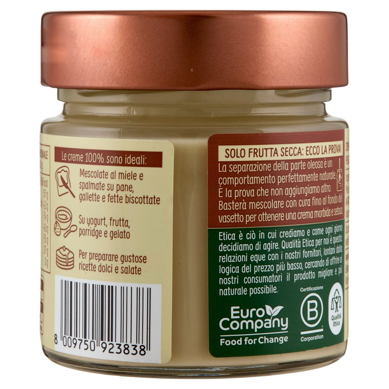 Euro Company 100% Crema di Mandorle Pelate Bio 175 g