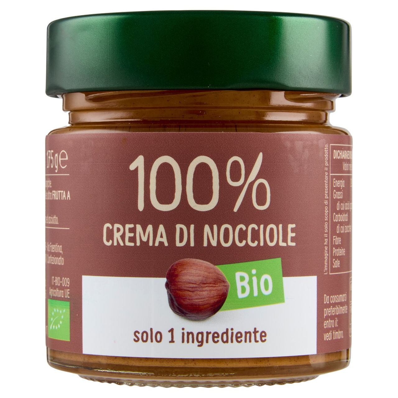 Euro Company 100% Crema di Nocciole Bio 175 g