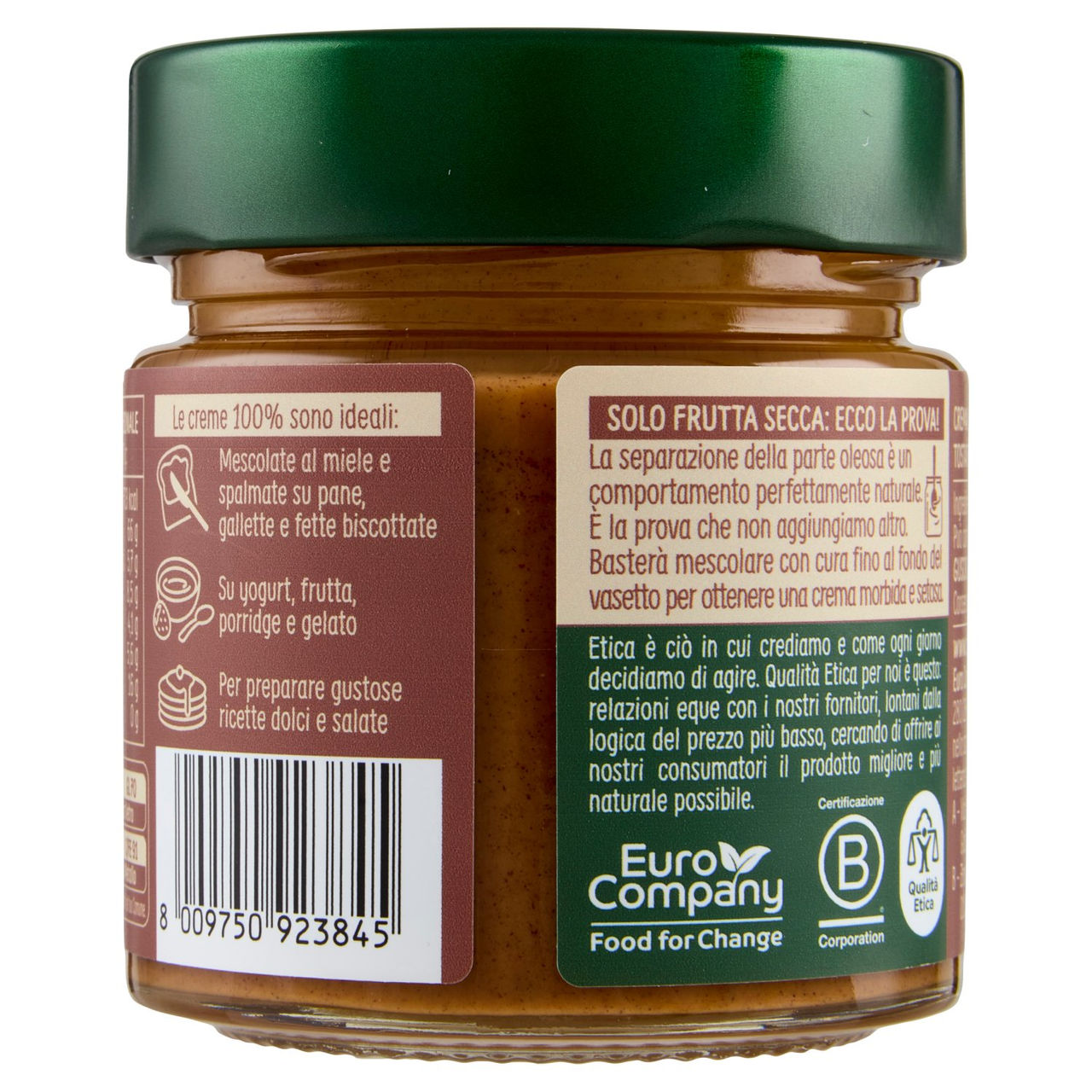 Euro Company 100% Crema di Nocciole Bio 175 g