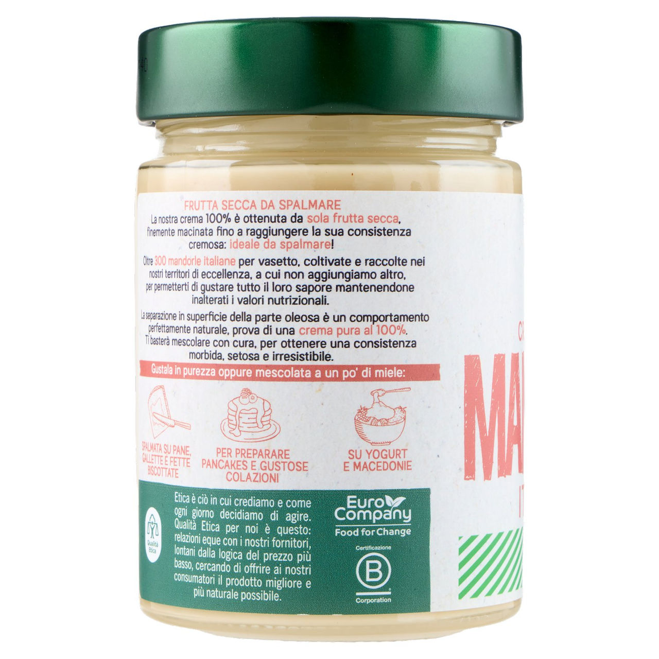 Euro Company 100% Crema Pura di Mandorle Italiane 300 g
