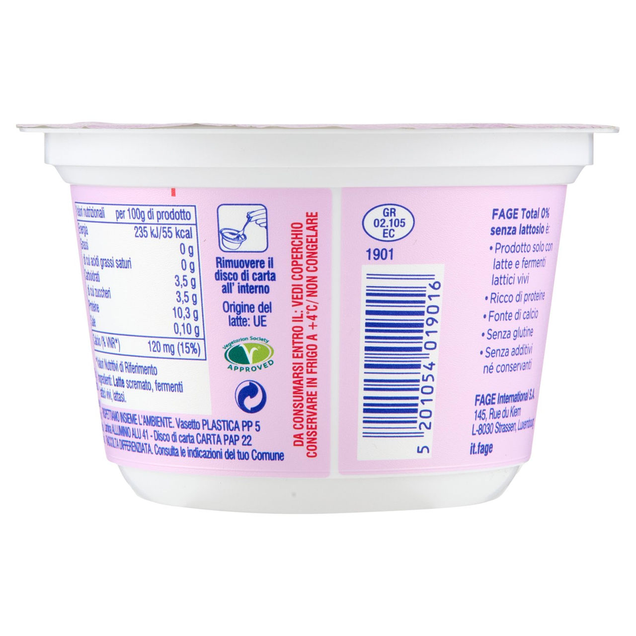 Fage Total Senza Lattosio 0% Grassi 150 g