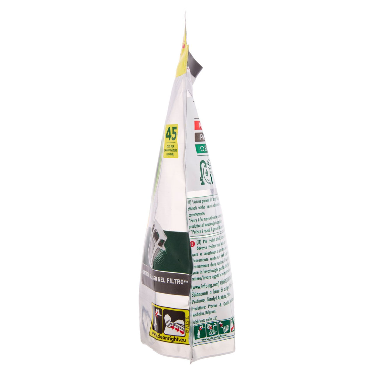 Fairy Pastiglie Lavastoviglie Platinum All in One, Detersivo Piatti Limone, 45 Capsule 671 g