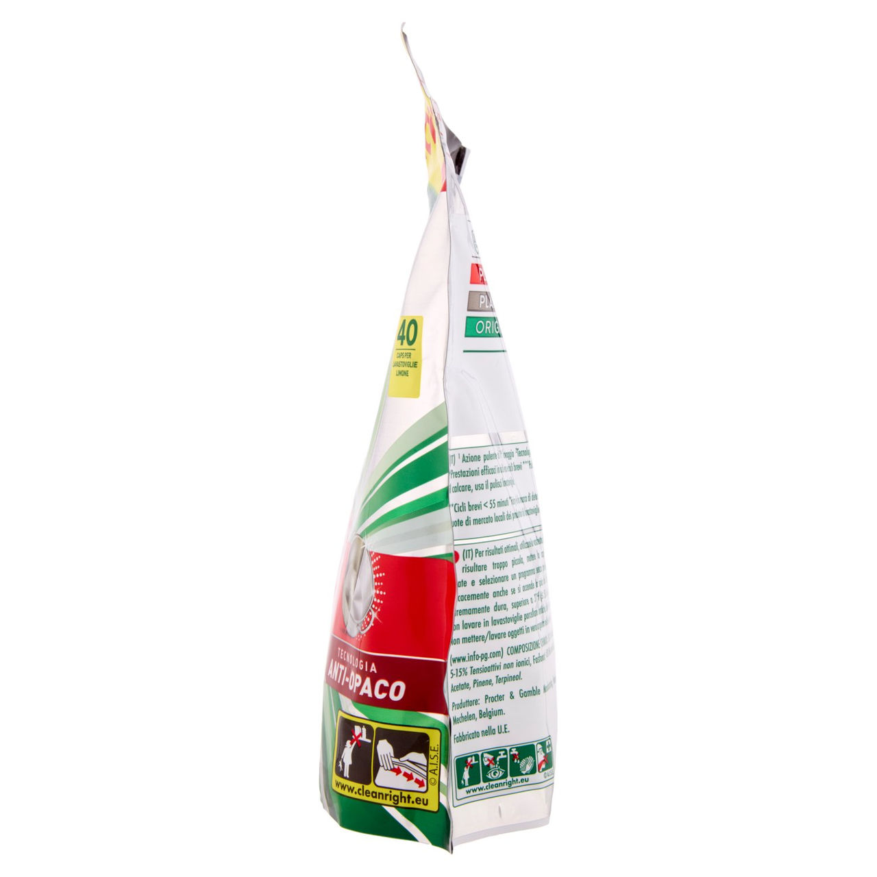 Fairy Pastiglie Lavastoviglie Platinum Plus All in One, Detersivo Piatti Limone, 40 Capsule 620 g