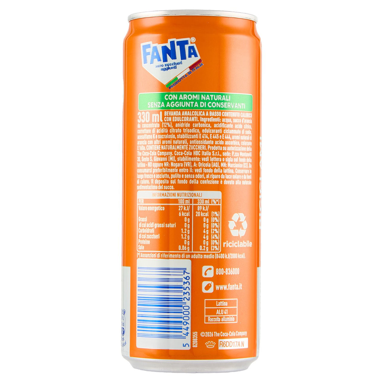 Fanta Zero Orange Can 33 cl