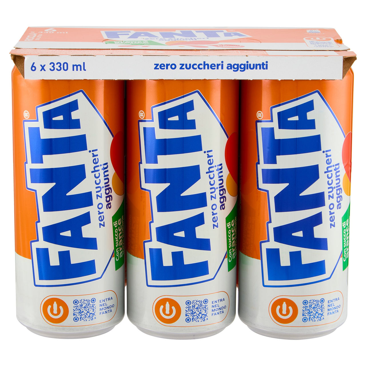 Fanta Zero Orange Sleek Can 6 x 33 cl