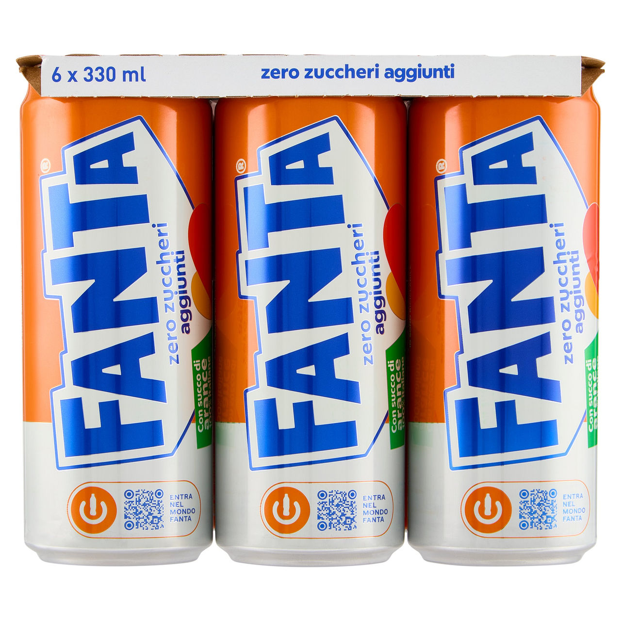 Fanta Zero Orange Sleek Can 6 x 33 cl
