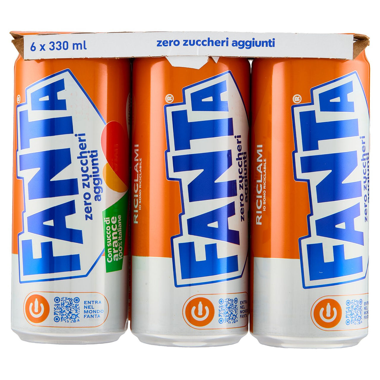 Fanta Zero Orange Sleek Can 6 x 33 cl