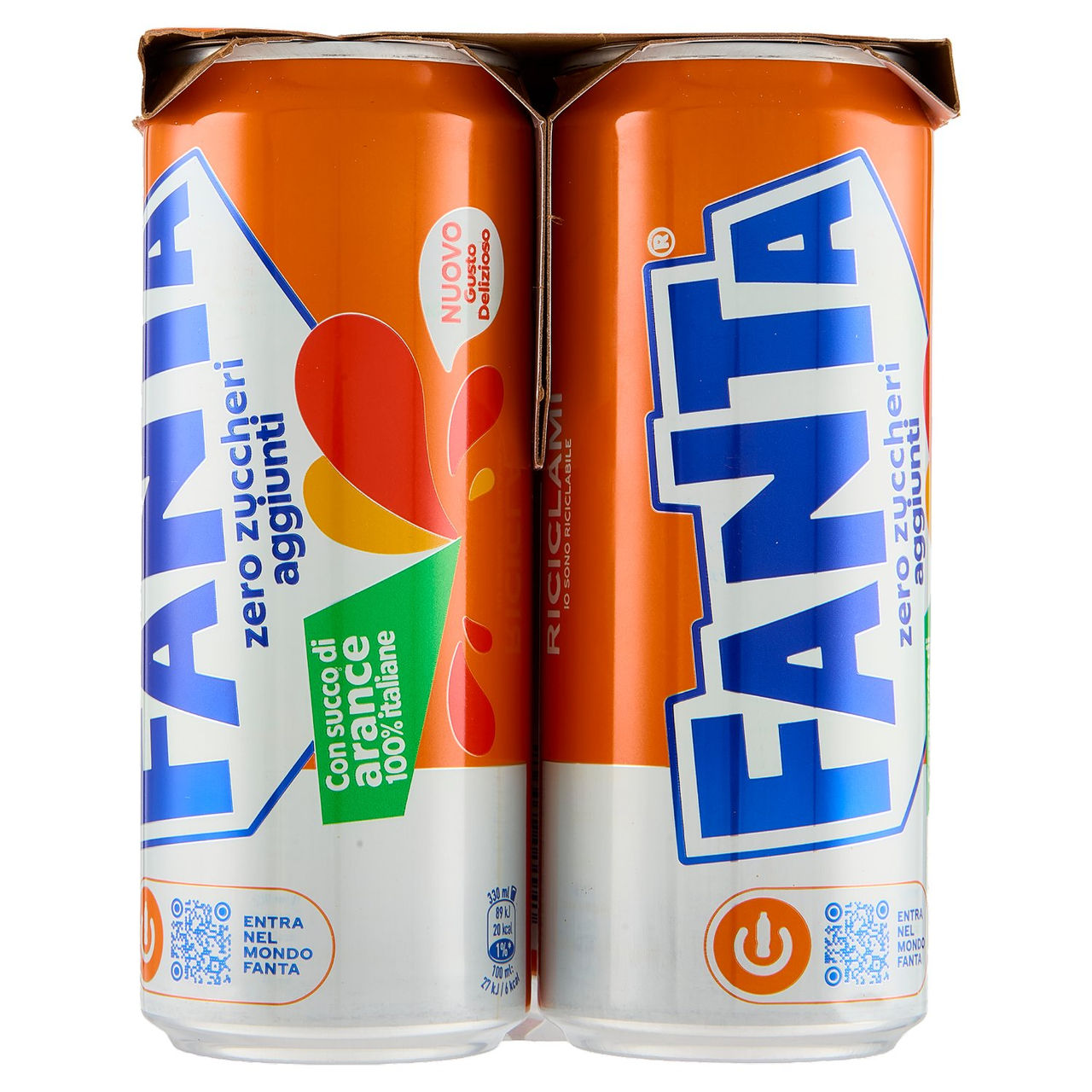 Fanta Zero Orange Sleek Can 6 x 33 cl