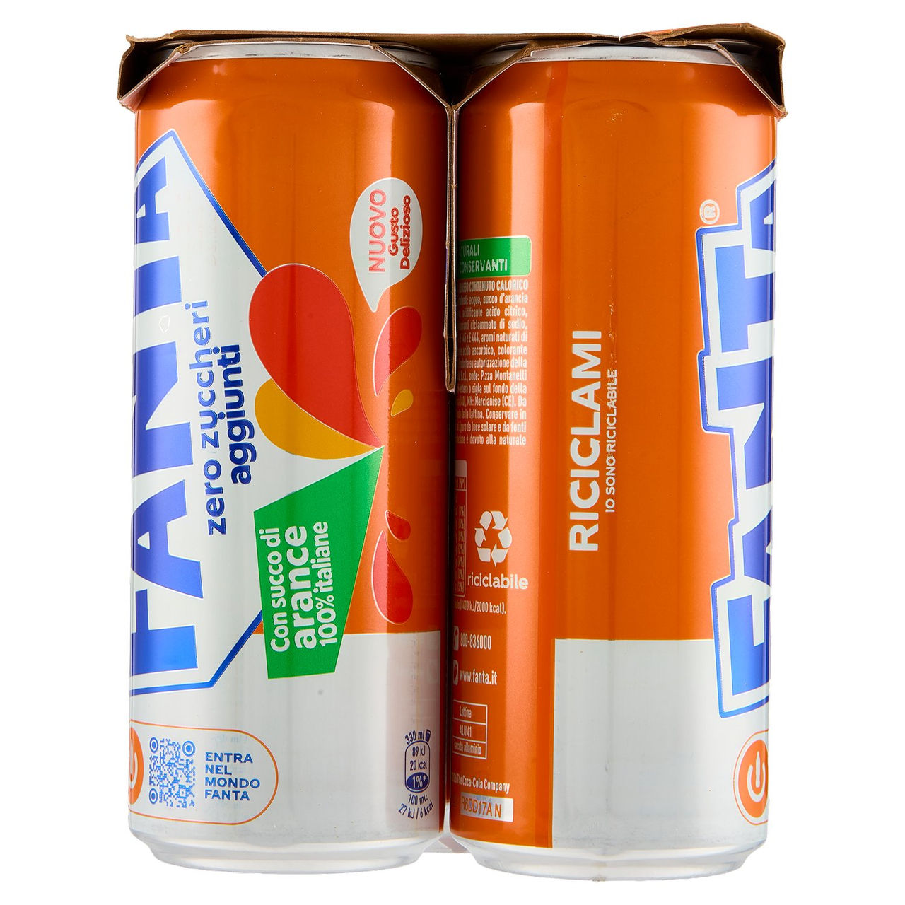 Fanta Zero Orange Sleek Can 6 x 33 cl