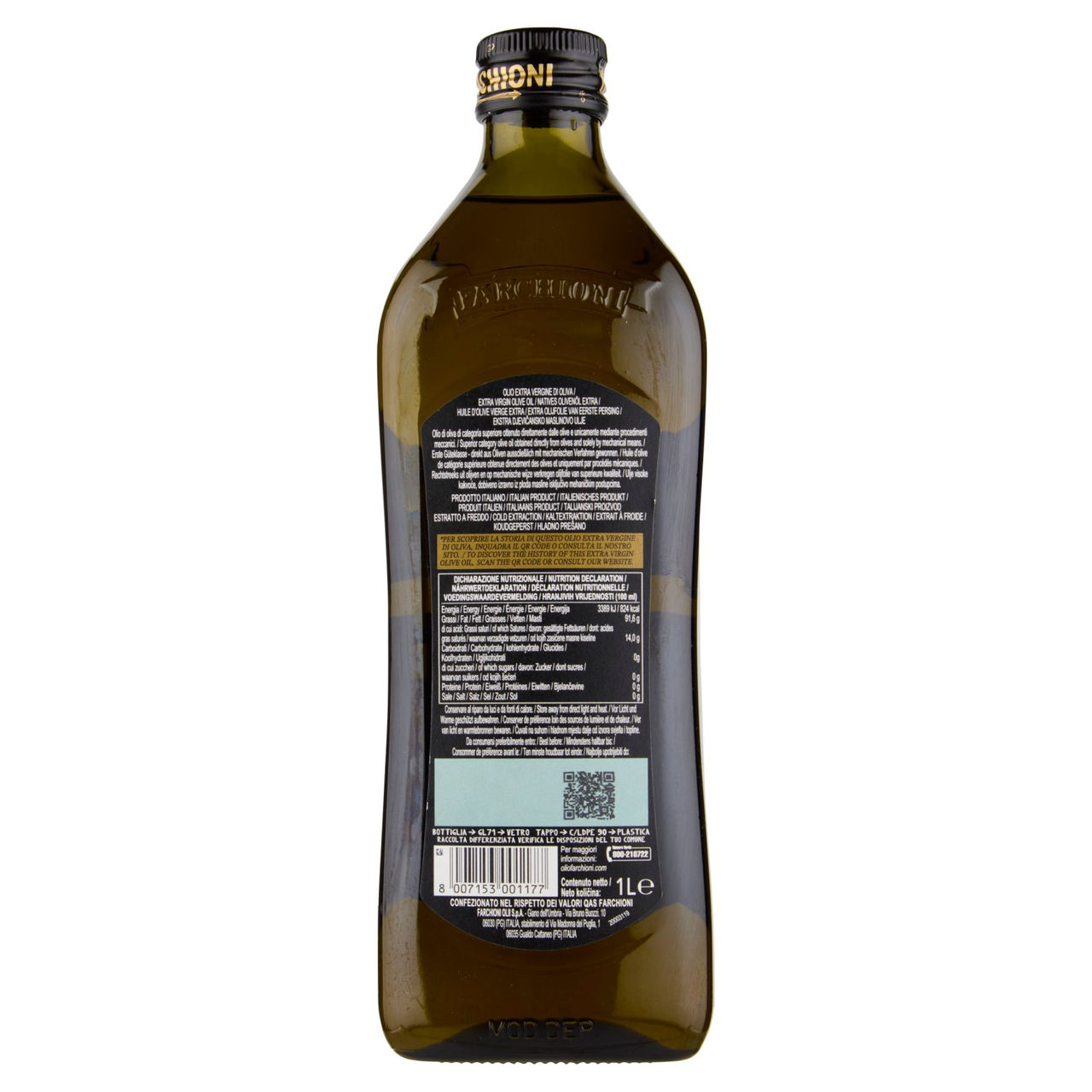 Farchioni Olio Extra Vergine di Oliva Italiano 1 L