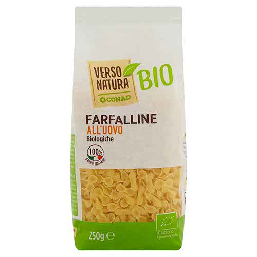 Farfalline all'Uovo Biologiche 250 g Verso Natura Bio Conad
