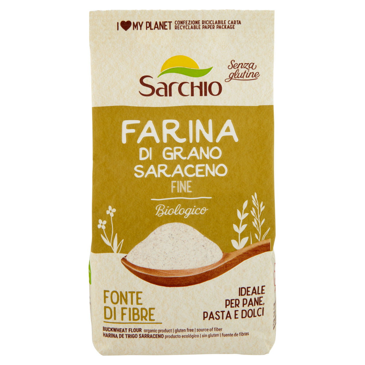 Farina Sarchio bio grano saraceno senza glutine 500g