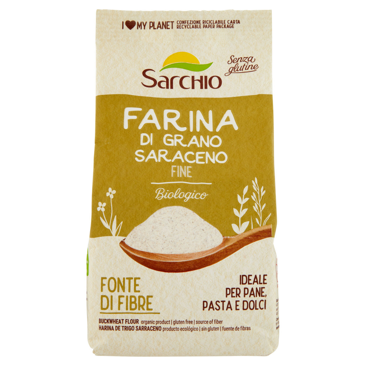 Farina Sarchio bio grano saraceno senza glutine 500g