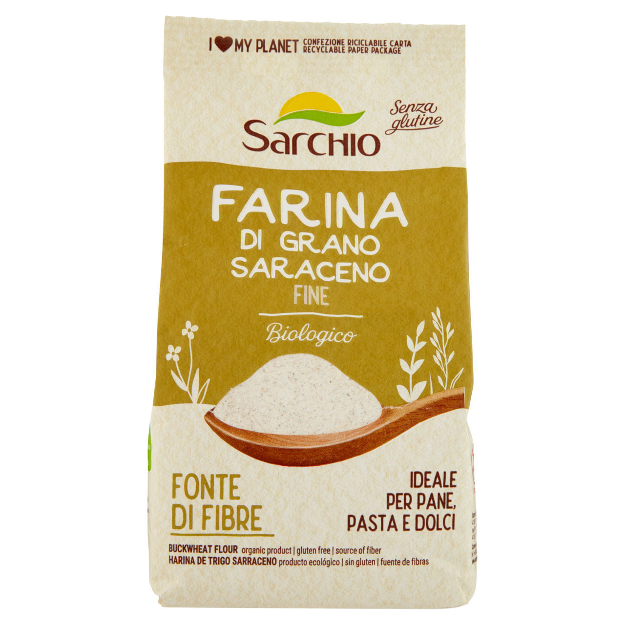 Farina Sarchio bio grano saraceno senza glutine 500g