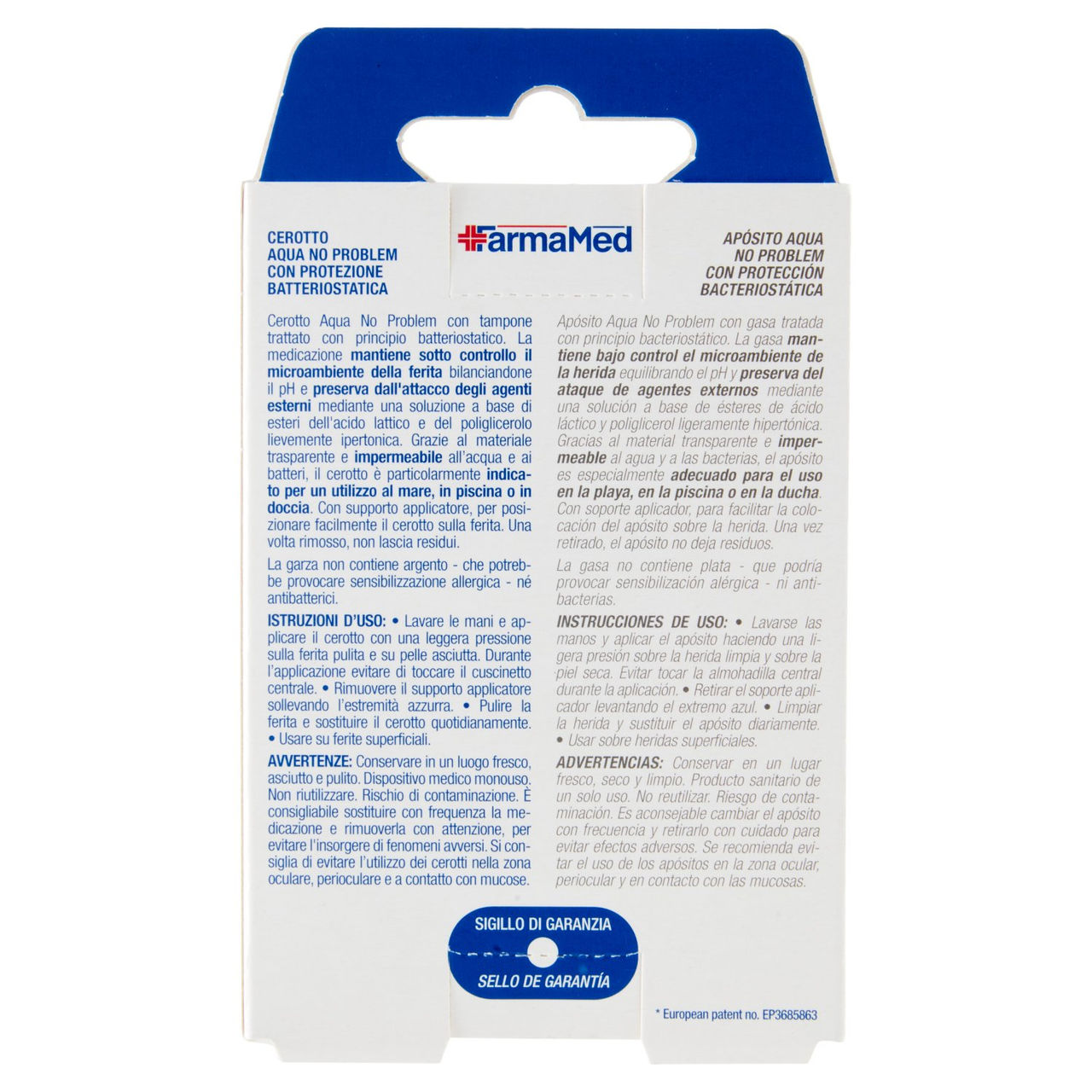 FarmaMed Cerotto Aqua No Problem con protezione batteriostatica 10 pz