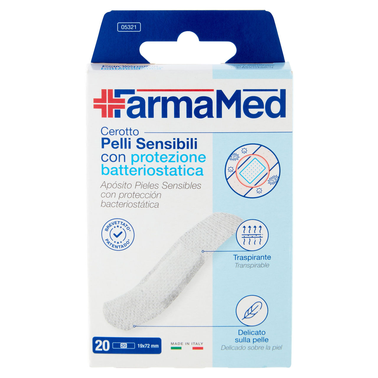 FarmaMed Cerotto Pelli Sensibili con protezione batteriostatica 20 pz