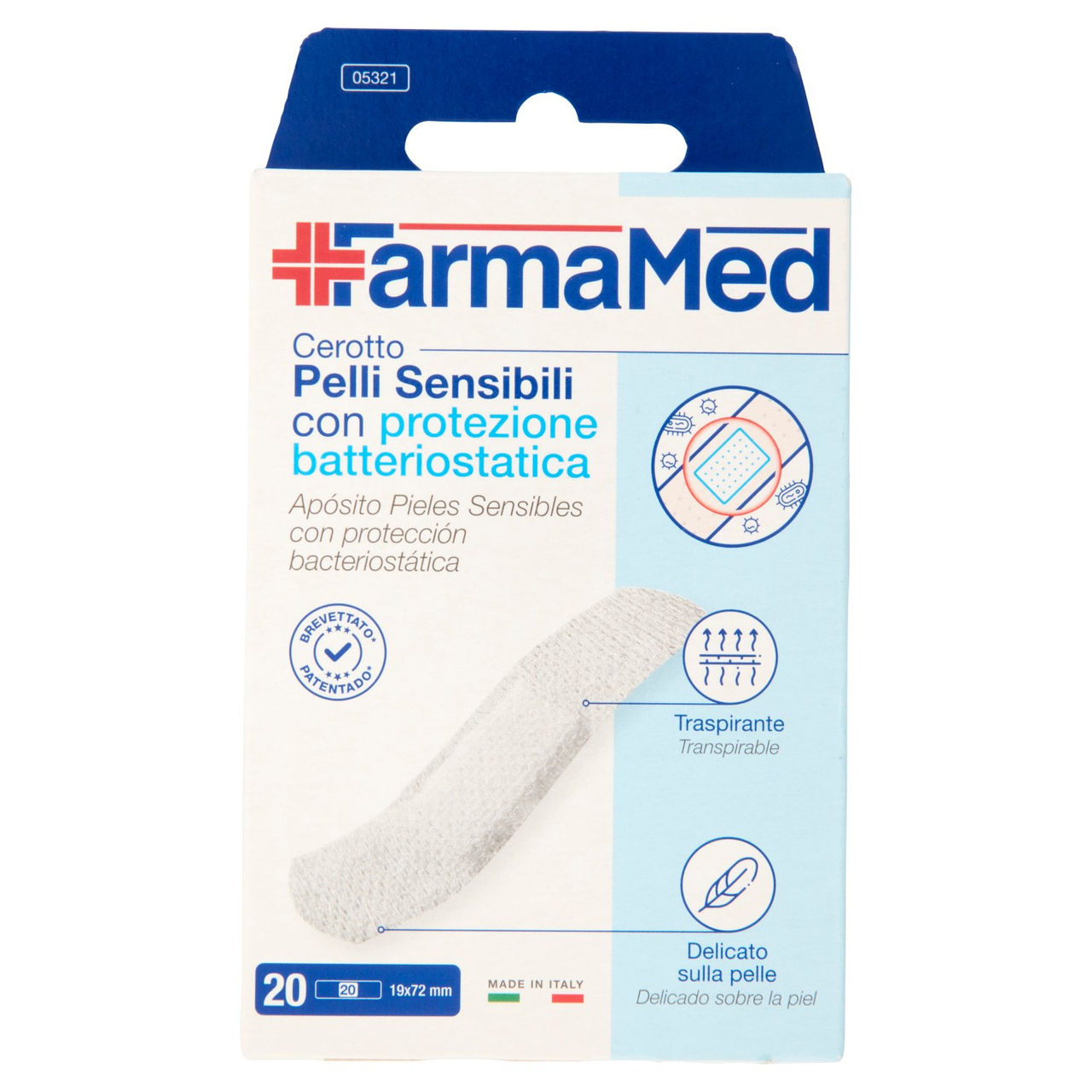 FarmaMed Cerotto Pelli Sensibili con protezione batteriostatica 20 pz