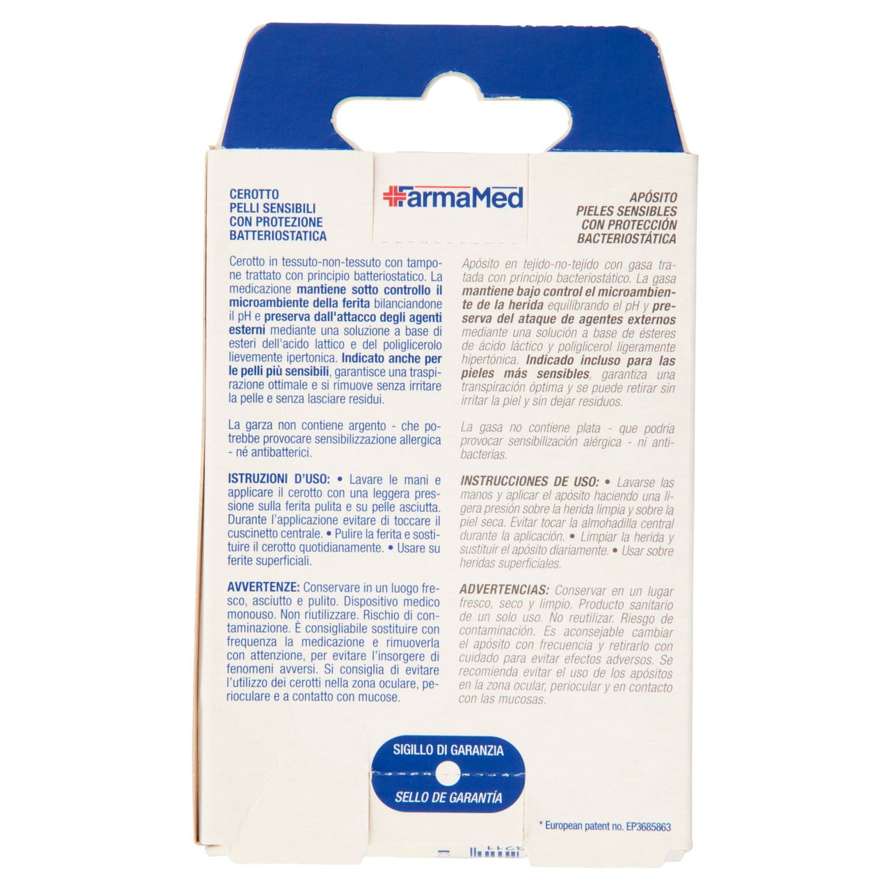 FarmaMed Cerotto Pelli Sensibili con protezione batteriostatica 20 pz