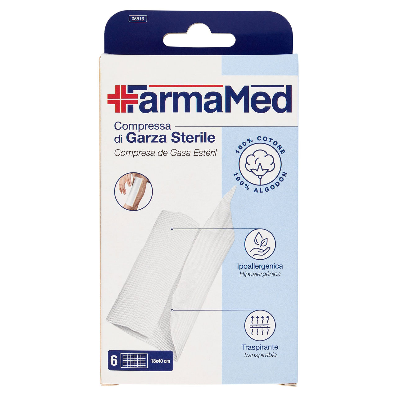 FarmaMed Compressa di Garza Sterile 18x40 cm 6 pz