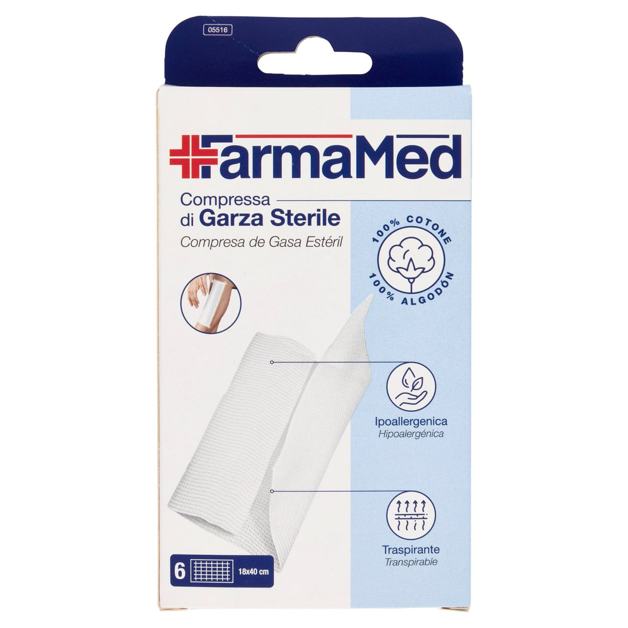 FarmaMed Compressa di Garza Sterile 18x40 cm 6 pz