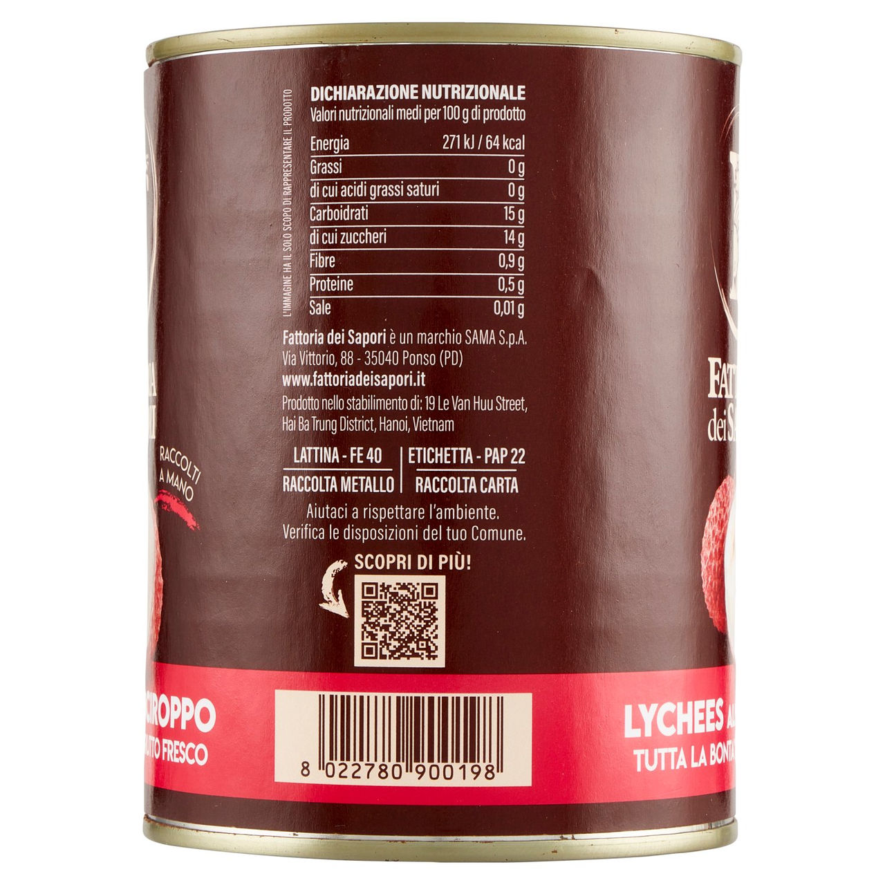Fattoria dei Sapori Lychees allo Sciroppo 565 g