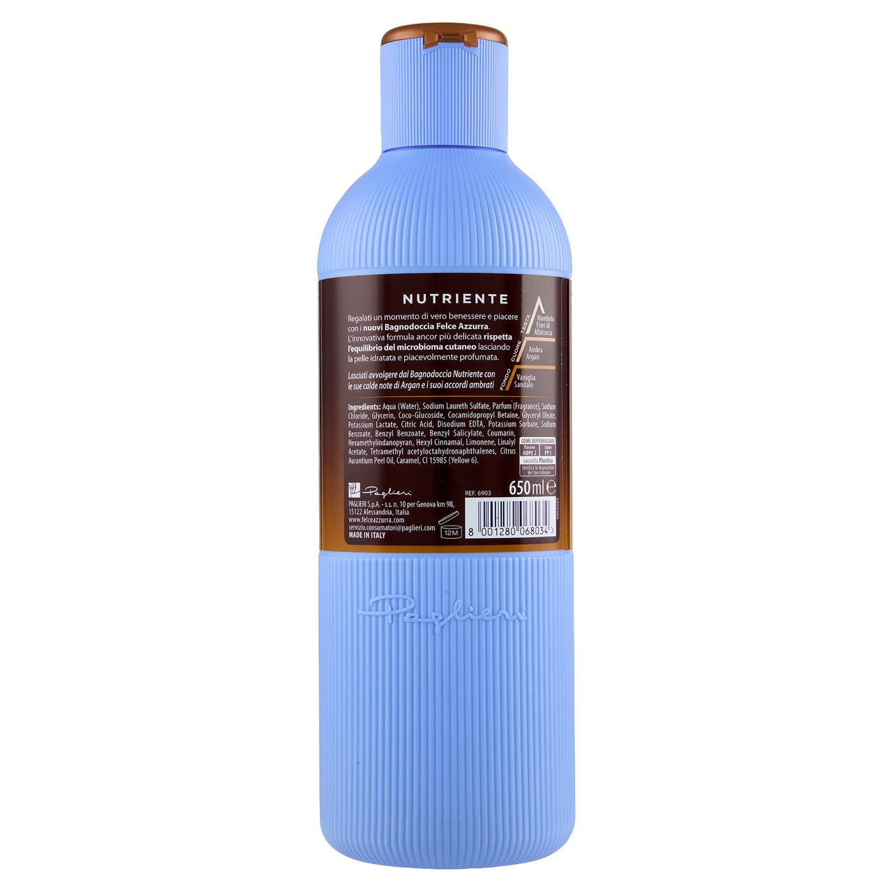Felce Azzurra Nutriente Ambra e Argan Bagnodoccia 650 ml