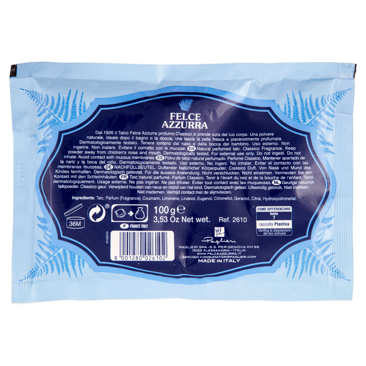 Felce Azzurra Talco Classico 100 g