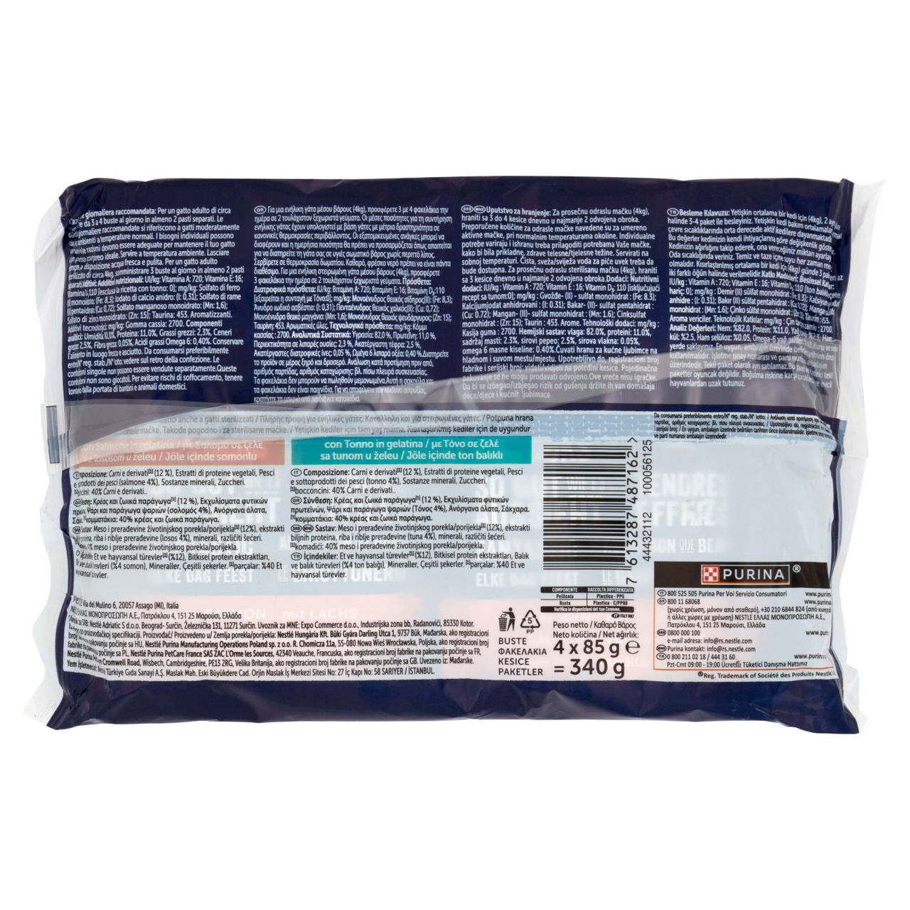FELIX Le Ghiottonerie Selezioni con Pesci in Gelatina Salmone, Tonno 4x85g