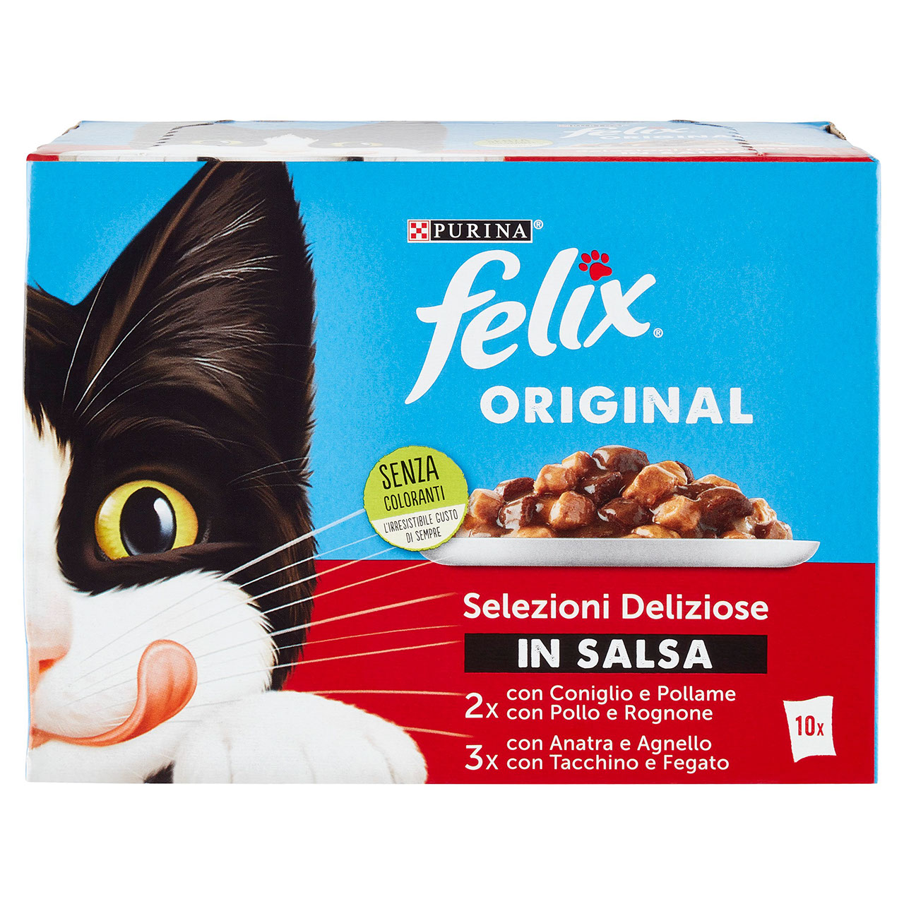 FELIX Original Selezioni Deliziose in Salsa (Coniglio, Pollo, Anatra, Tacchino) 10 x 85 g