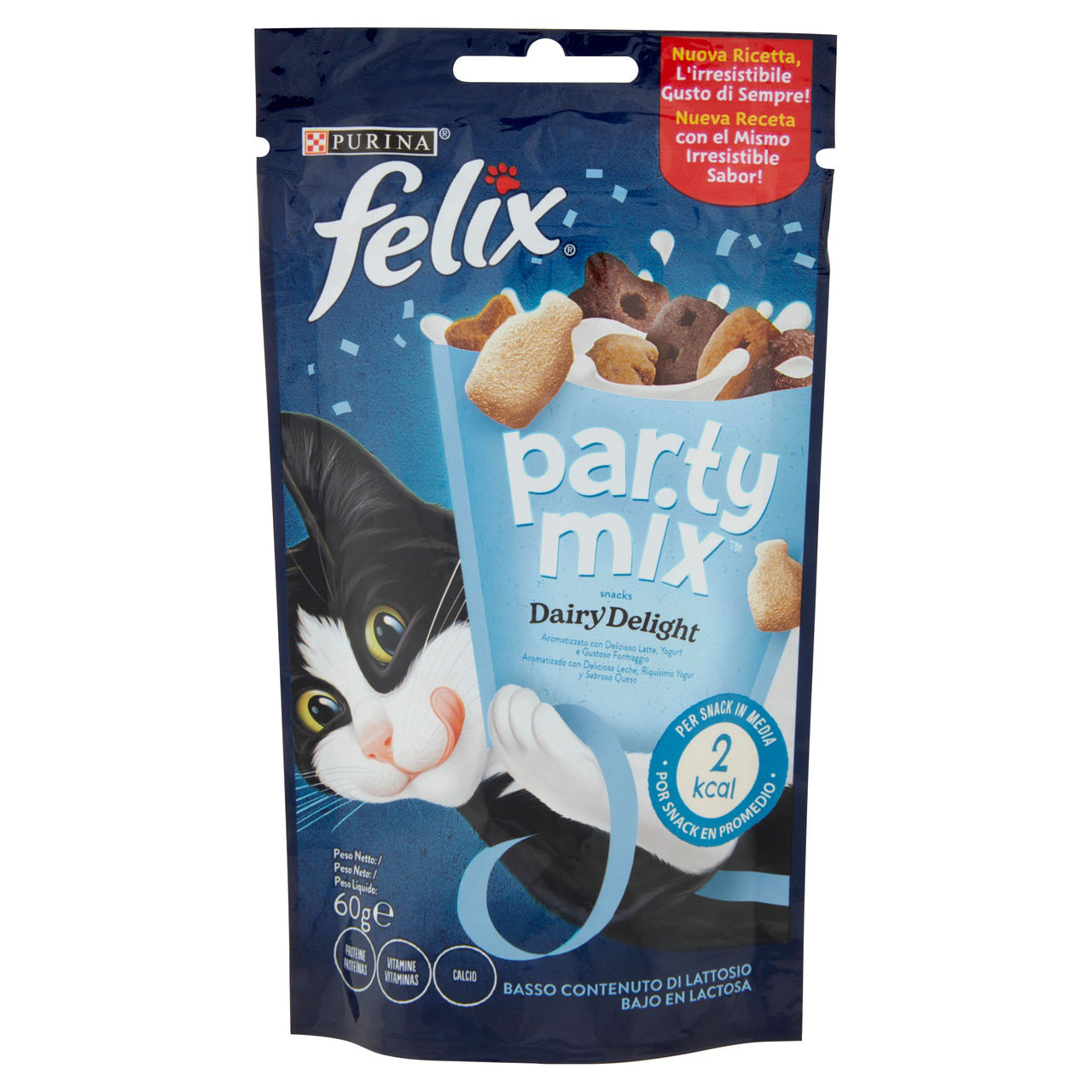FELIX Party Mix Snacks Dairy Delight Aromatizzato con Delizioso Latte, Yogurt, Gustoso Formaggio 60g