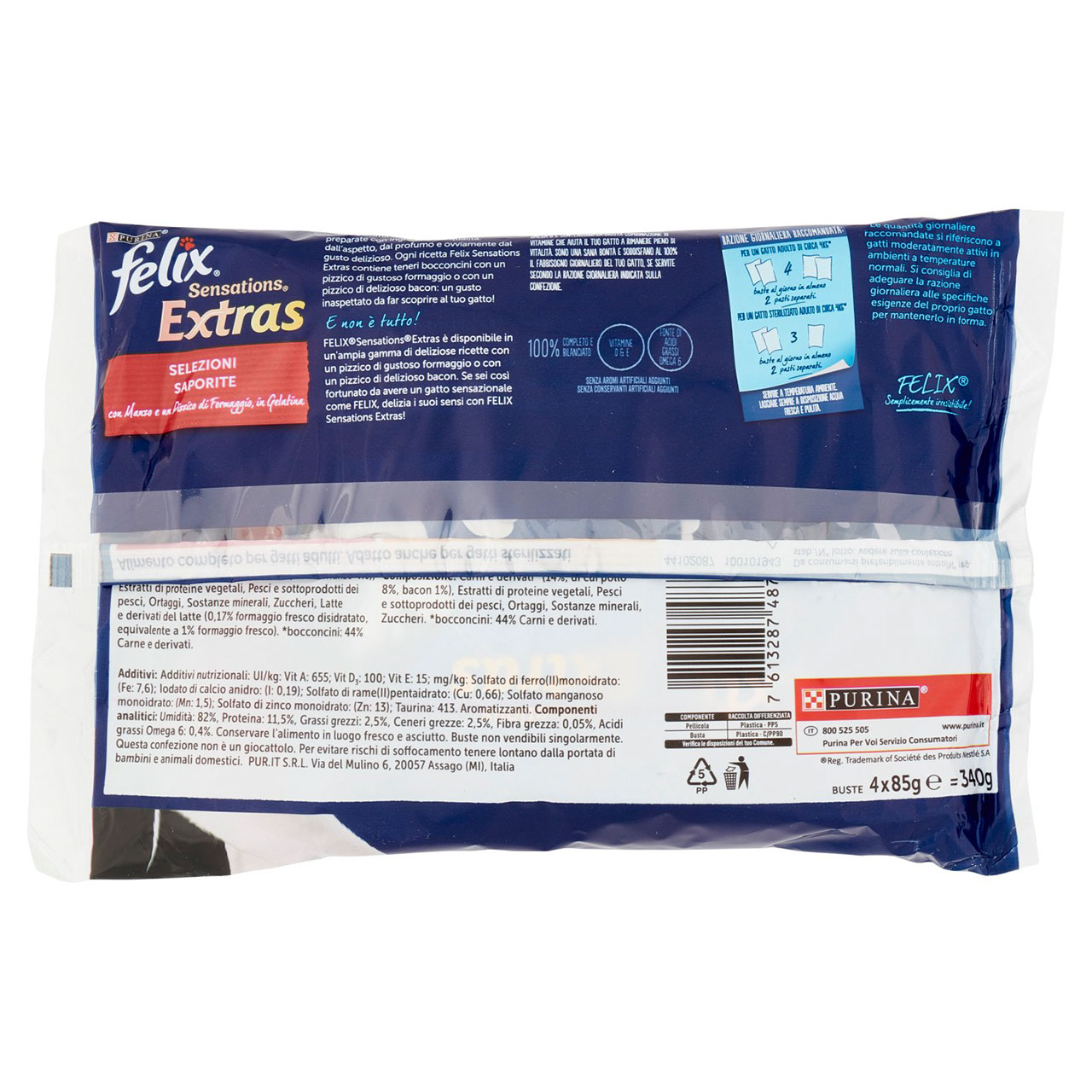 FELIX Sensations Extras Selezioni Saporite (Manzo & Pollo) 4 x 85 g