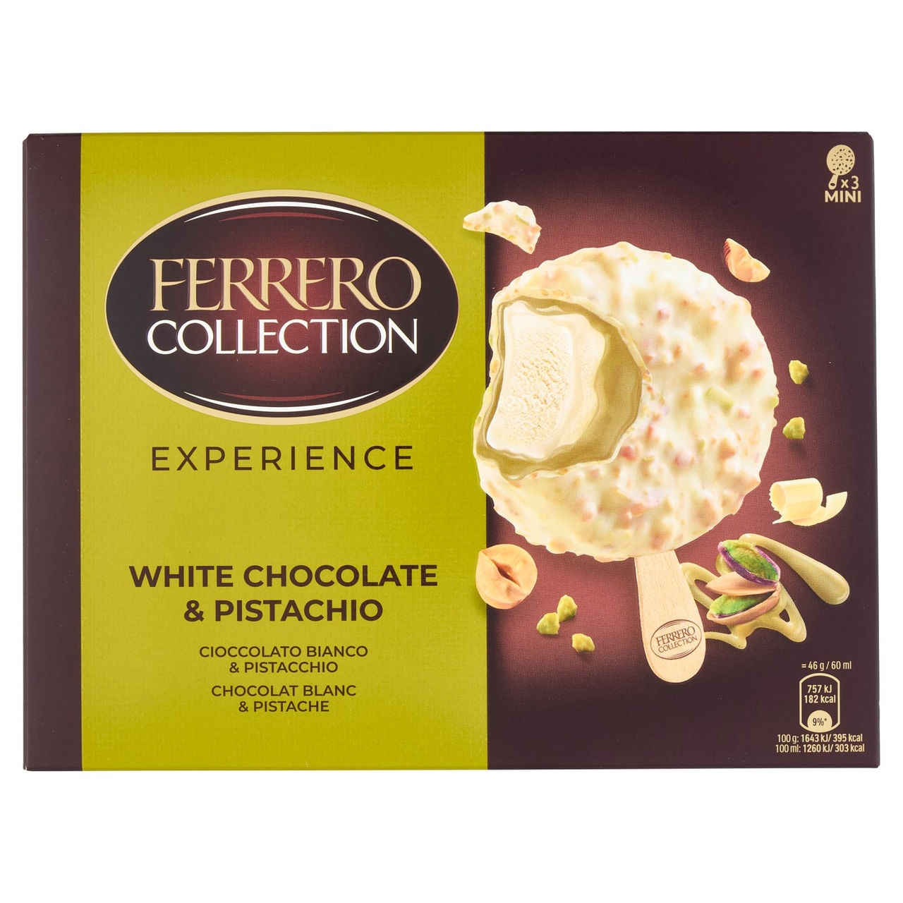 Ferrero Collection Experience Gelato Cioccolato Bianco & Pistacchio 3 x 46 g