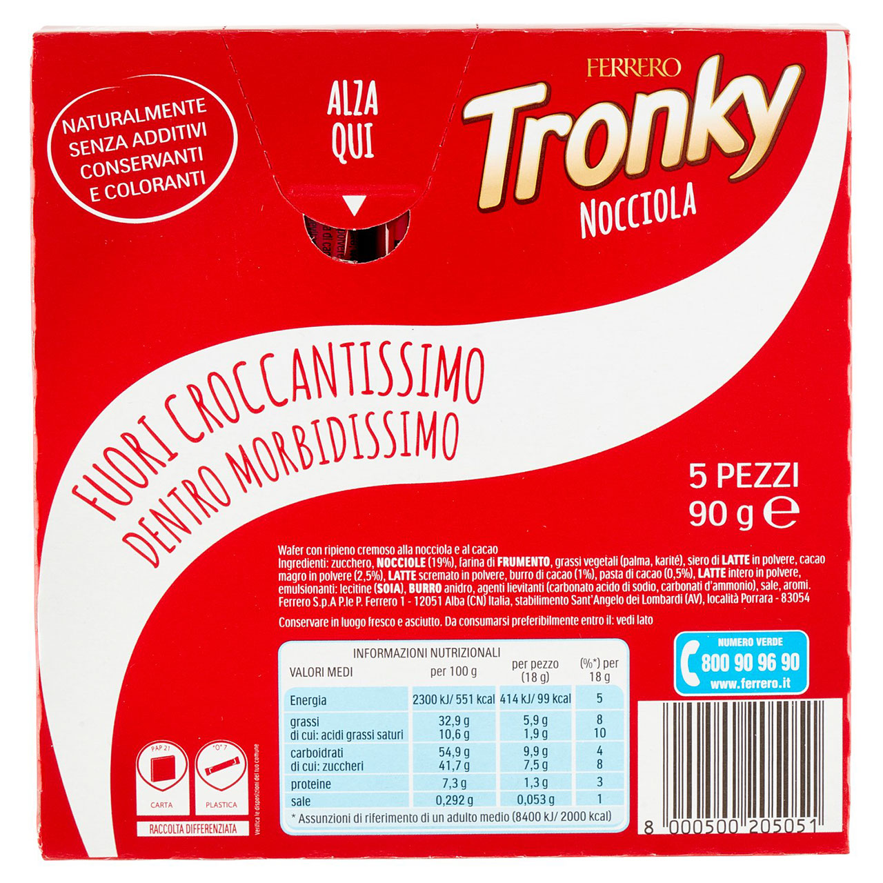 Ferrero Tronky Nocciola 5 x 18 g