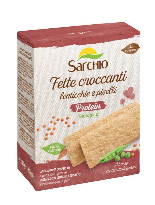 Fette Croccanti Sarchio Lenticchie e piselli 120 g