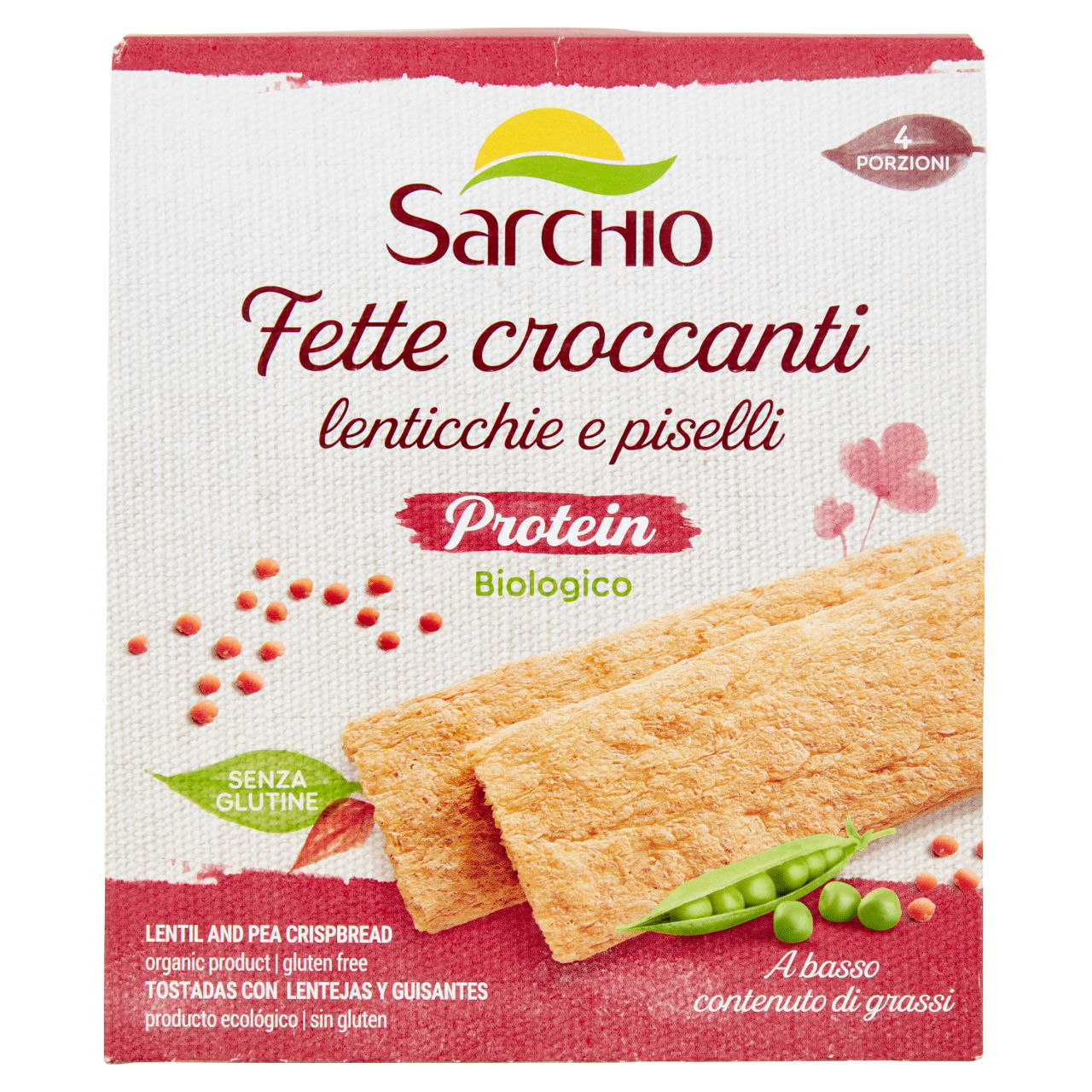 Fette Croccanti Sarchio Lenticchie e piselli 120 g