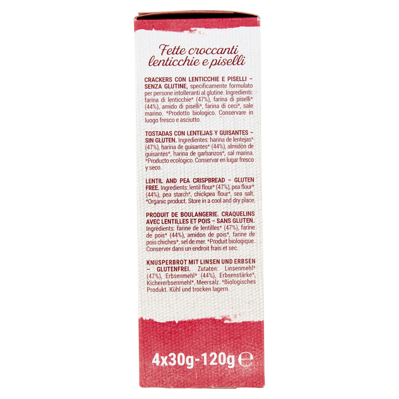 Fette Croccanti Sarchio Lenticchie e piselli 120 g