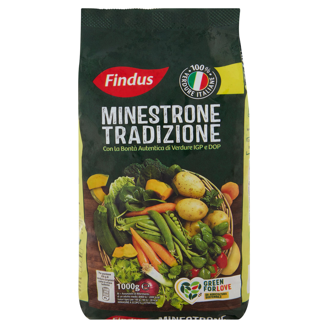 Findus Minestrone Tradizione - con Patate del Fucino IGP e Basilico Genovese DOP 1000 g