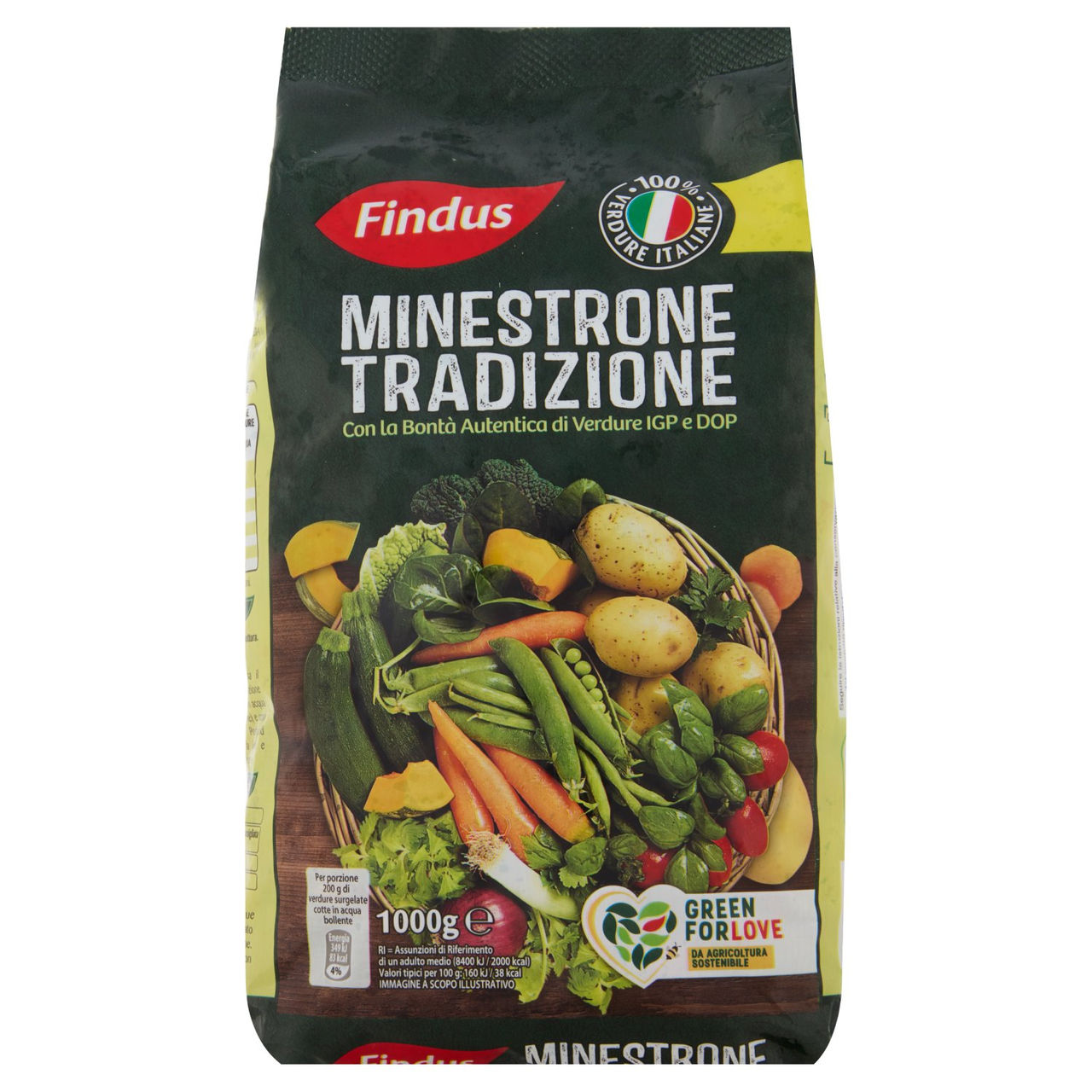 Findus Minestrone Tradizione - con Patate del Fucino IGP e Basilico Genovese DOP 1000 g