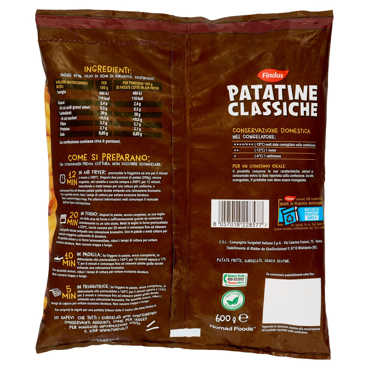 Findus Patatine Classiche 600 g