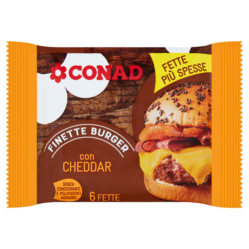 Finette con Cheddar 8 fette 150 g Conad