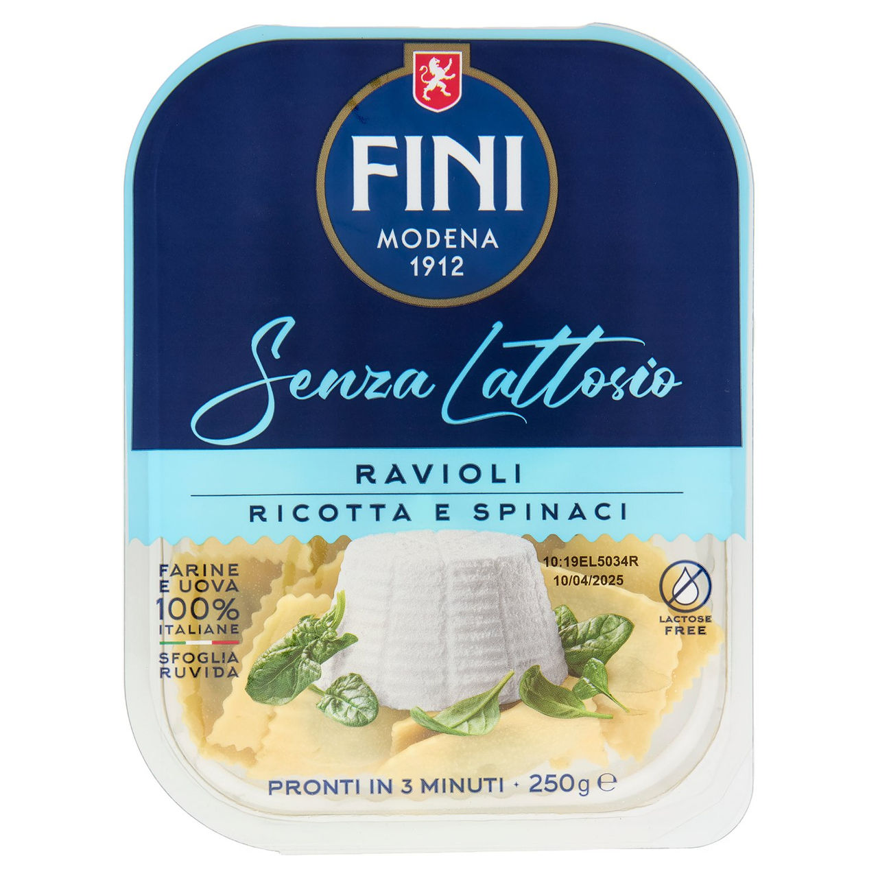 Fini Senza Lattosio Ravioli Ricotta e Spinaci 250 g