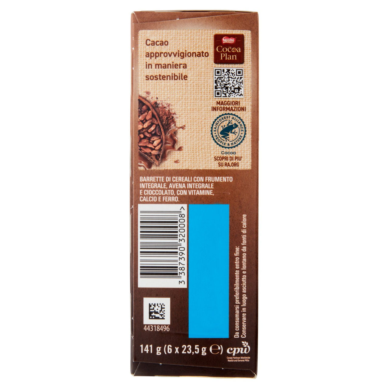 CEREALI FITNESS CIOCCOLATO FIOCCHI AVENA INTEGRALI NESTLE' CACAO COLAZIONE  375gr