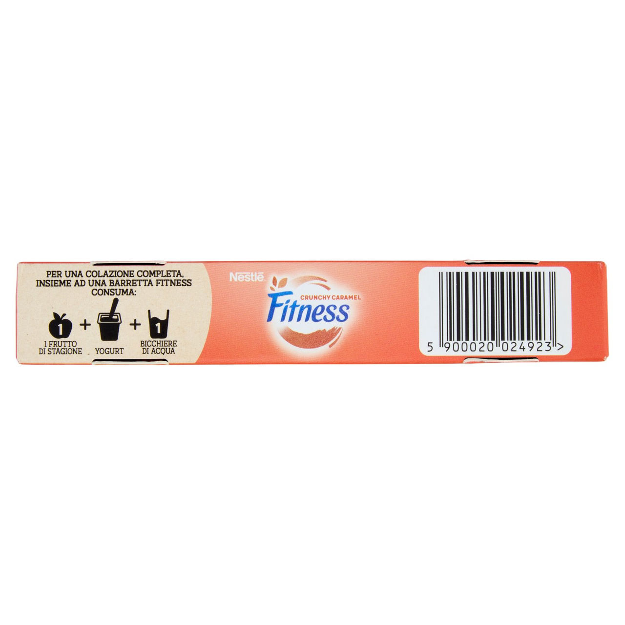 FITNESS Crunchy Caramel Barrette Cereali Integrali con Cioccolato e Caramello 4 pezzi da 23,5g