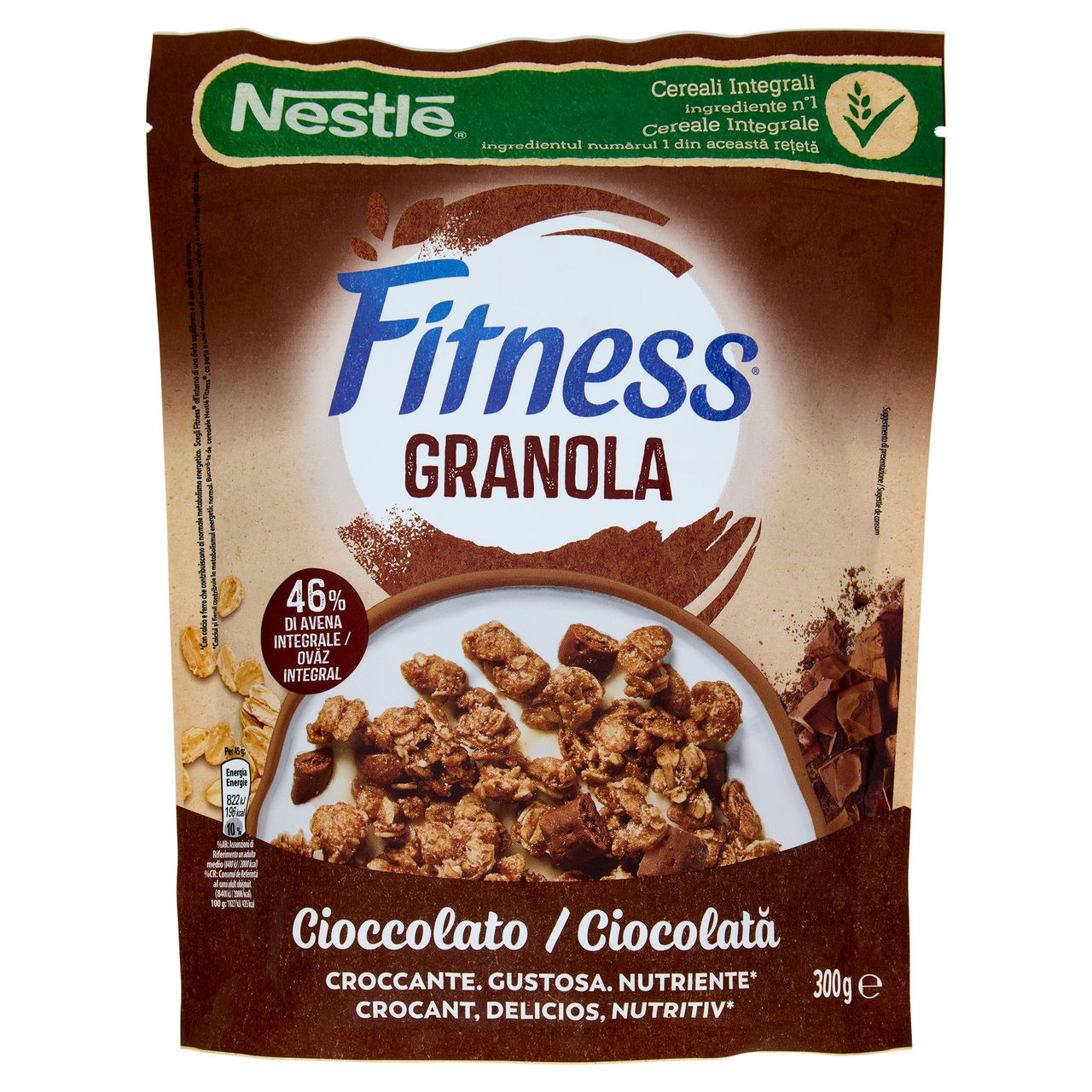 FITNESS Granola Cioccolato con Avena e Cereali Integrali 300g