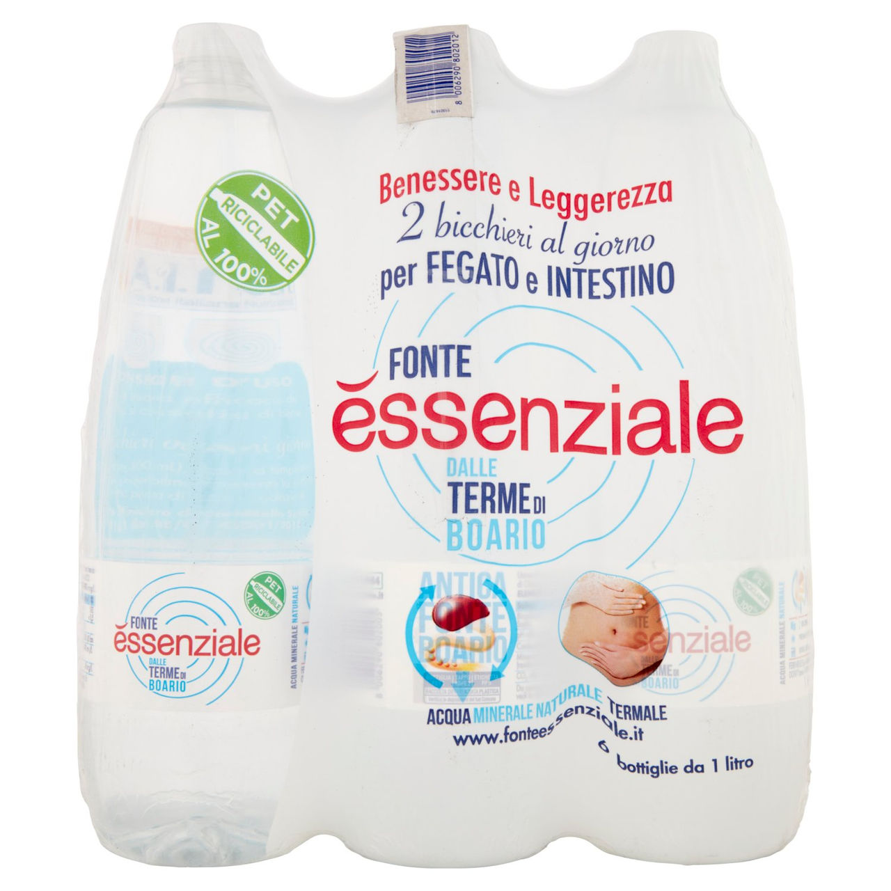Fonte essenziale Acqua Minerale Naturale Termale 6 x 1 L