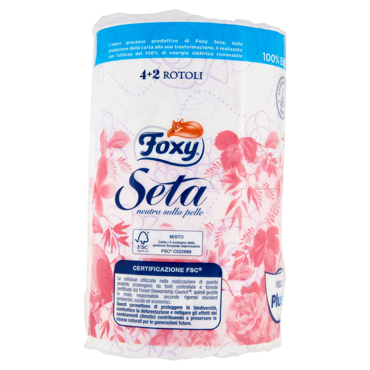 Foxy Seta Carta igienica 2 veli decorata 4 2 maxi rotoli