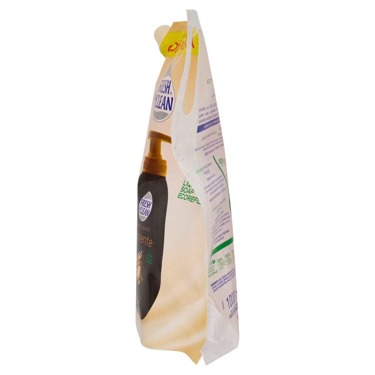 Fresh & Clean Sapone Liquido Nutriente Olio di Argan e Avena Ecoricarica 1000 ml