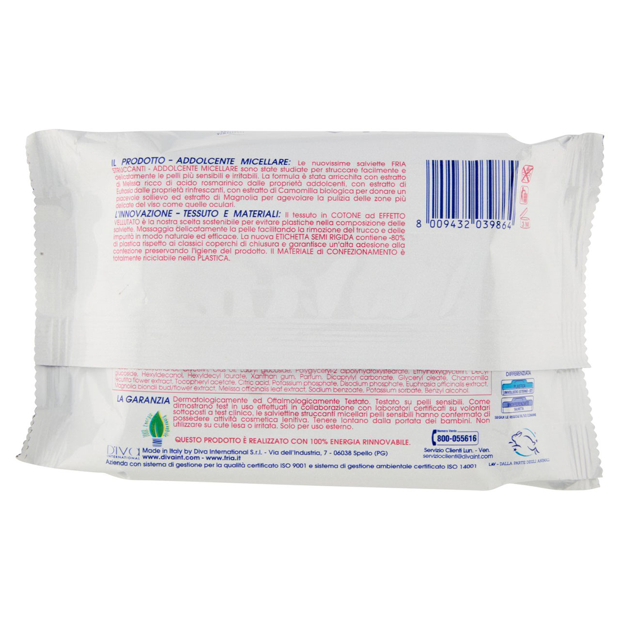 Fria Struccanti Addolcente Micellare Pelli Sensibili 25 pz