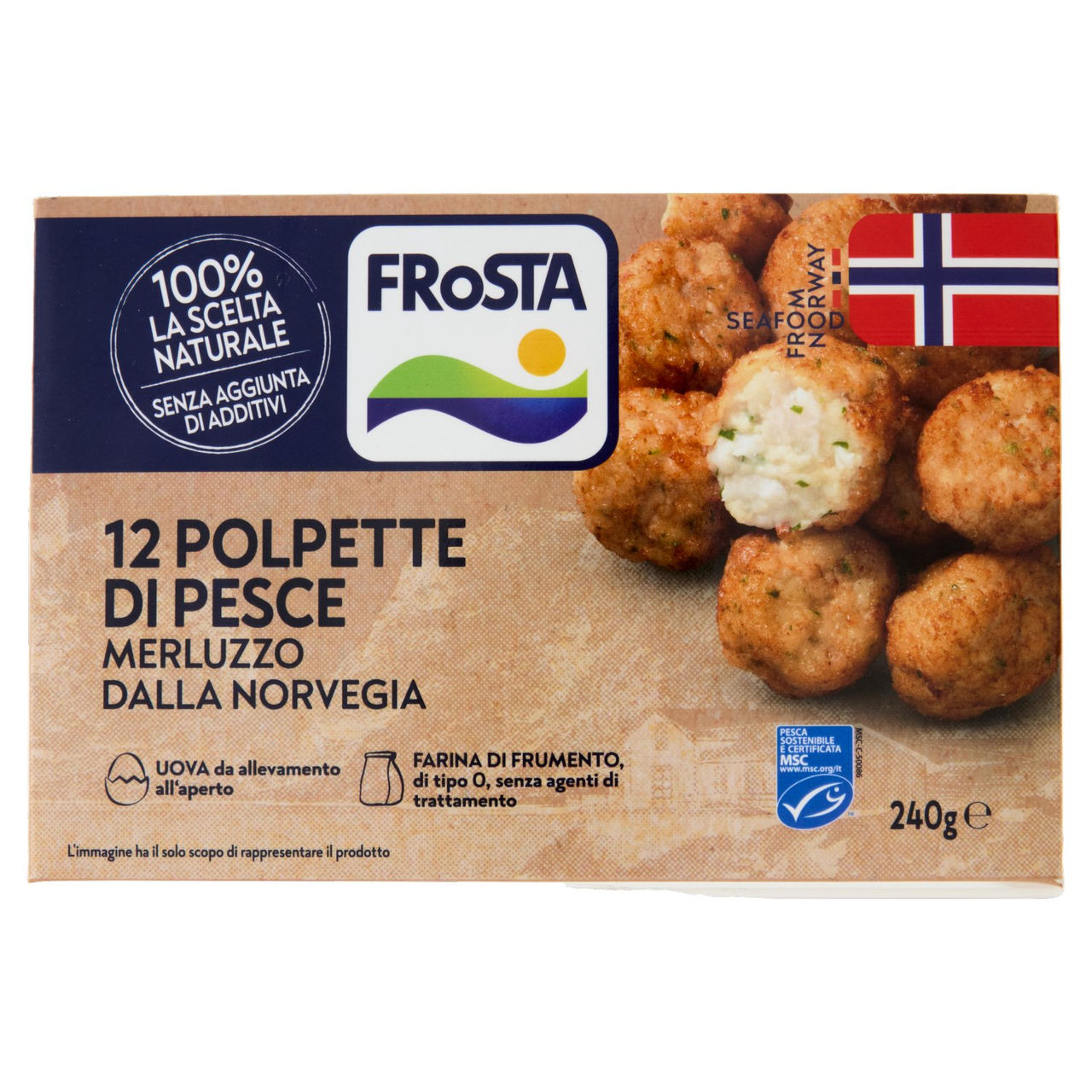 FRoSTA 12 Polpette di Pesce Merluzzo dalla Norvegia 240 g