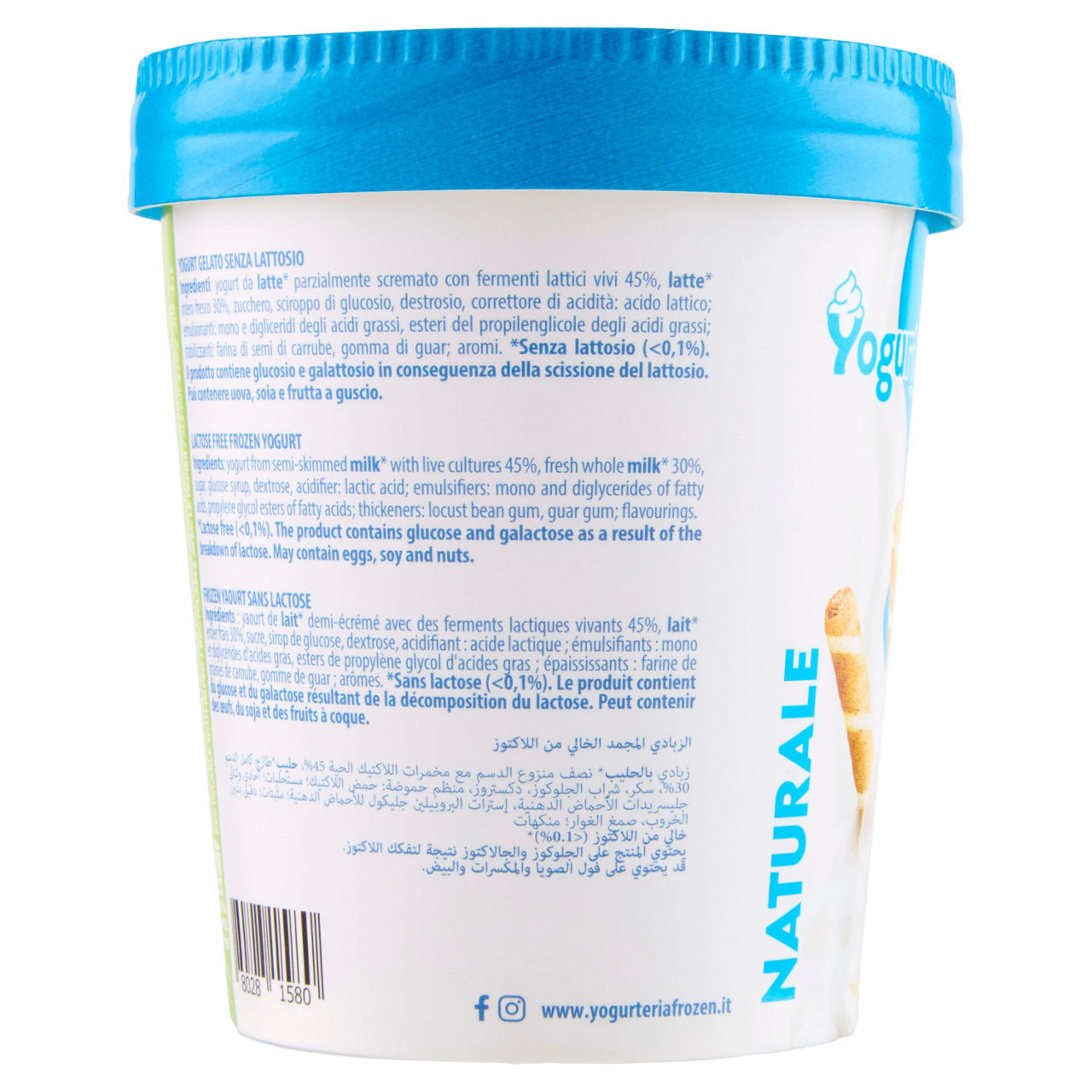Frozen yogurt Yogurteria senza lattosio naturale 250 g